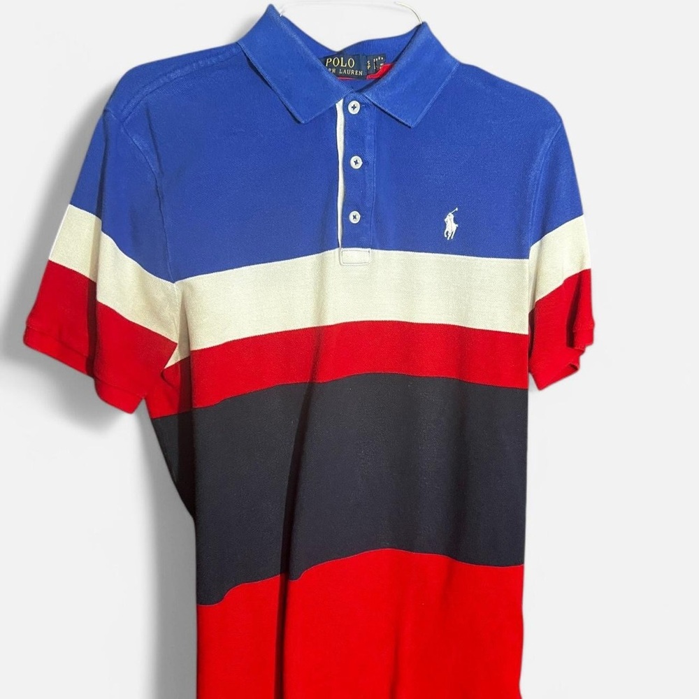 Polo by Ralph Lauren Men's Striped Polo Shirt - Blue, Red, White